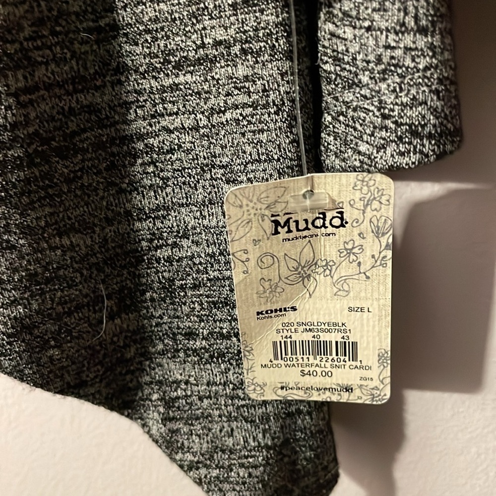 Mudd Open Front Cardigan NWT Size Large - Picture 3 of 5
